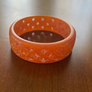 Orange acrylic bangle